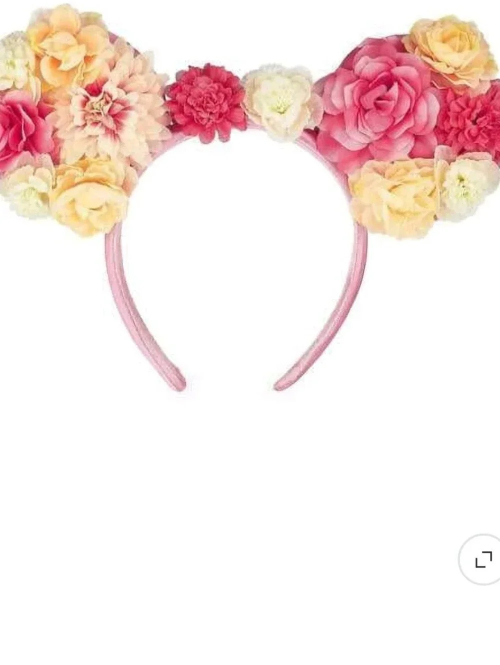 Disney- Minnie Mouse Girl's/Tween Ears Multi-Color Floral Crown Headband.